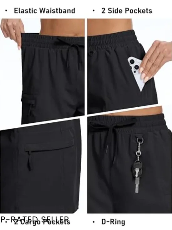 5" Hiking Cargo Shorts Lightweight Quick Dry Athletic Casual Golf UPF 50+ - Picture 6 of 7